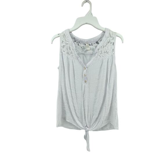 Perseption Concept White Crochet Lace Sleeveless Top Women's Size Small - Picture 1 of 6